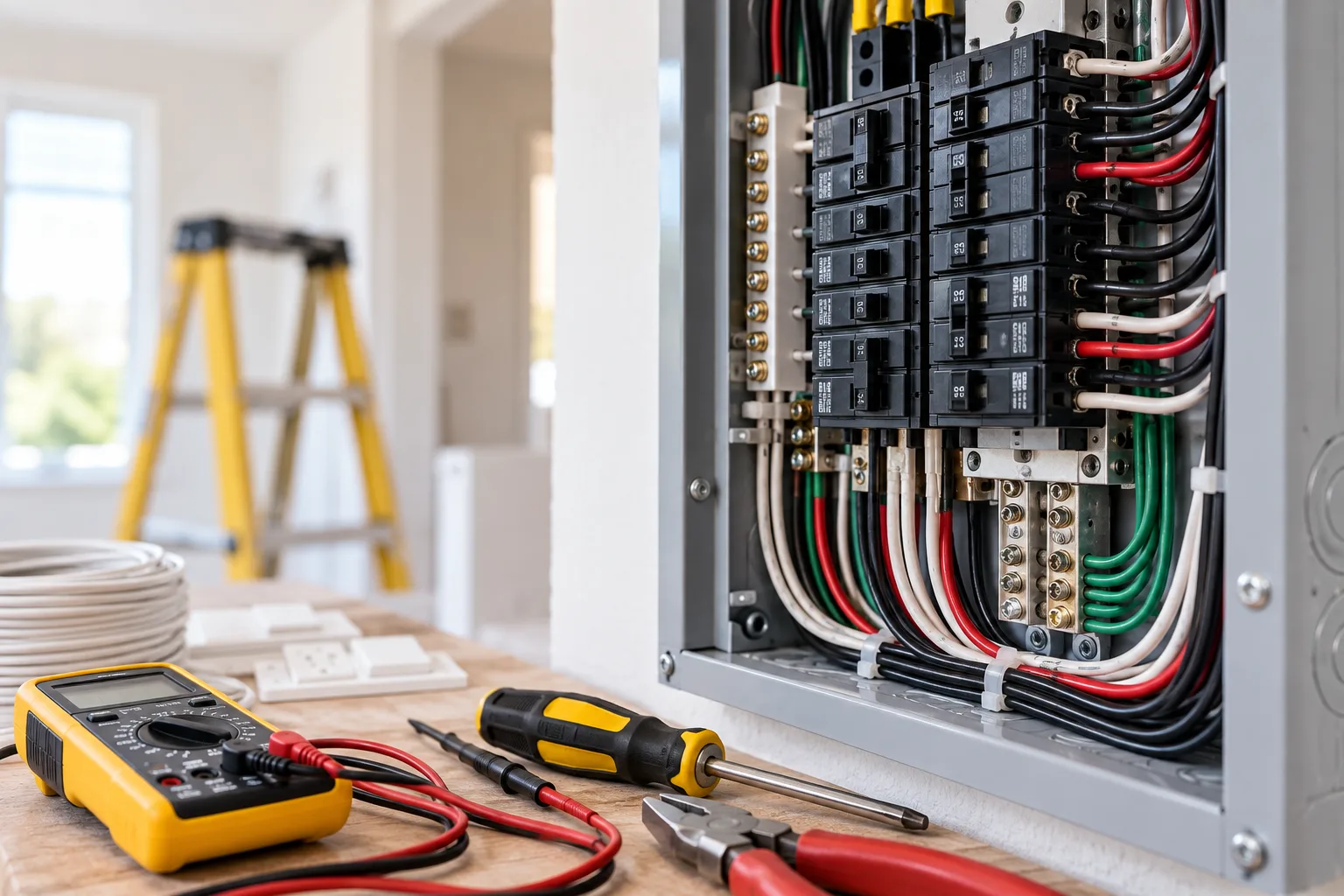 Electrical work at a residential property