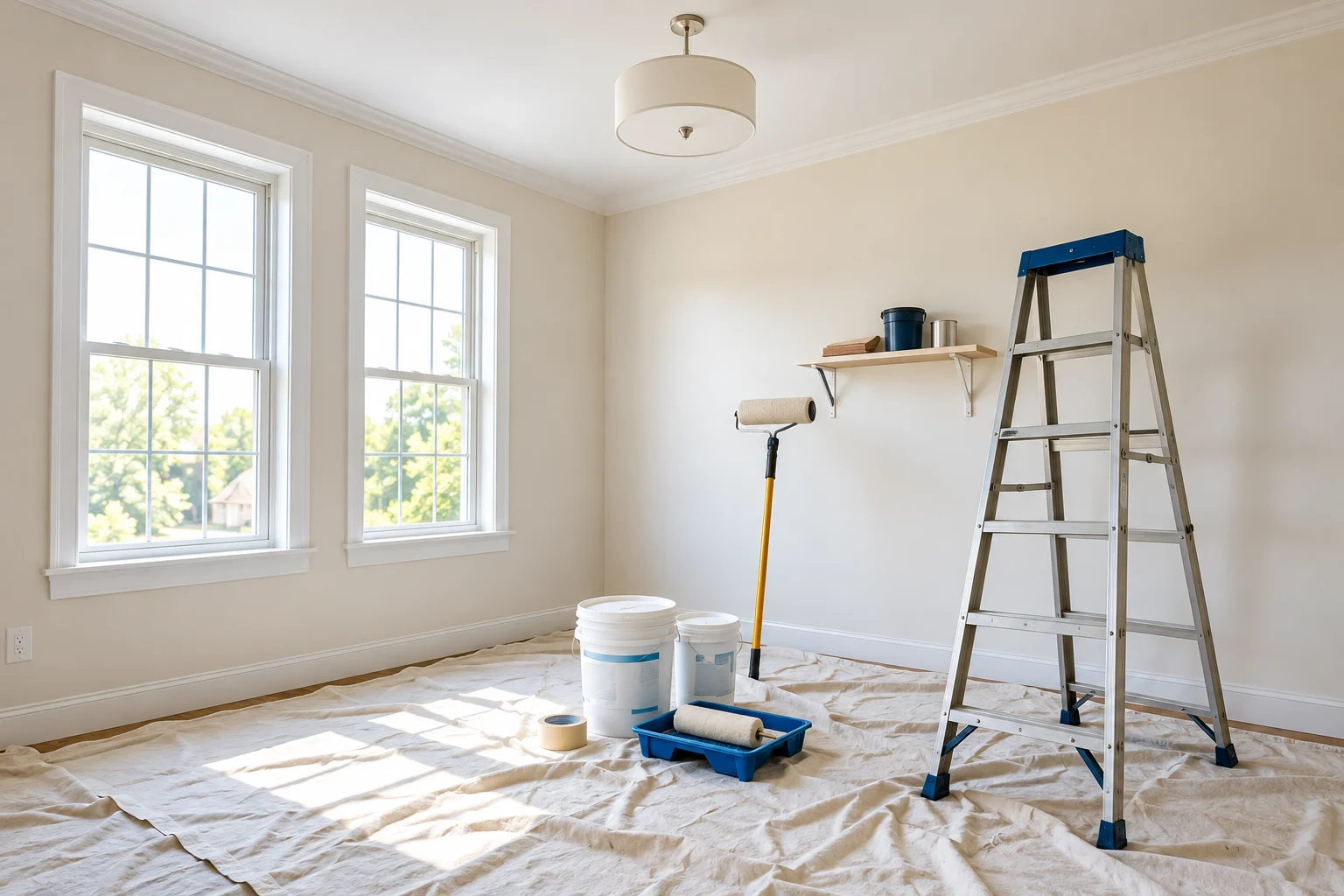 Make-ready work preparing a rental property for the next tenant